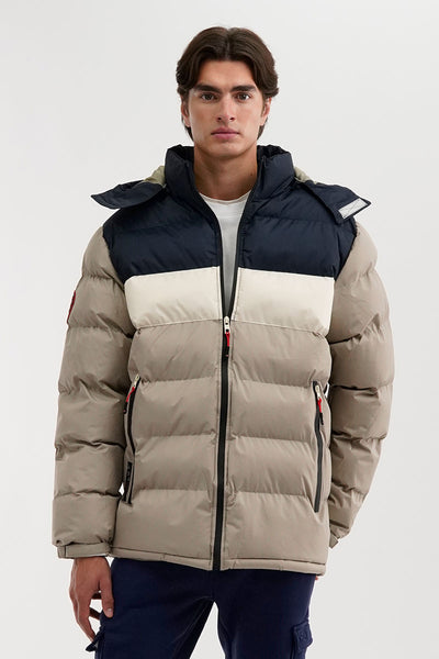 Canada Weather Gear Colour Block Bomber Jacket - Navy - Mens Bomber Jackets - International Clothiers
