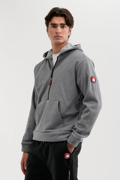 Canada Weather Gear Fleece Half Zip Hoodie - Grey - Mens Hoodies & Sweatshirts - International Clothiers