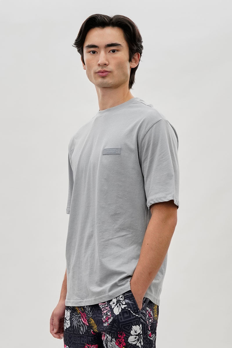 Essentials Super Triple Goose Logo Print Tee - Grey - Mens Tees & Tank Tops - International Clothiers
