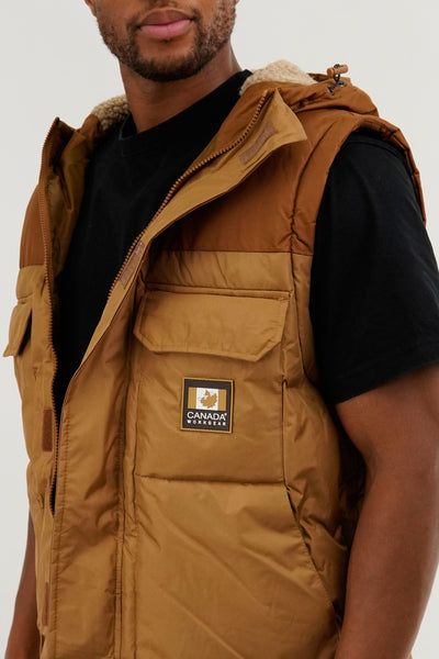 Canada Work Gear Removable Sleeve Parka Jacket - Camel - Mens Parka Jackets - International Clothiers