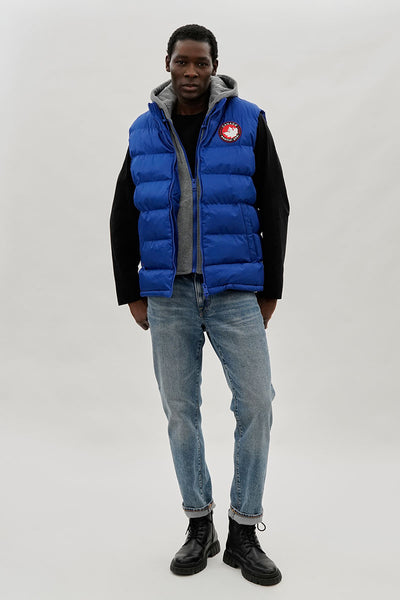 Canada Weather Gear Hooded Puffer Vest - Blue - Mens Vests - International Clothiers