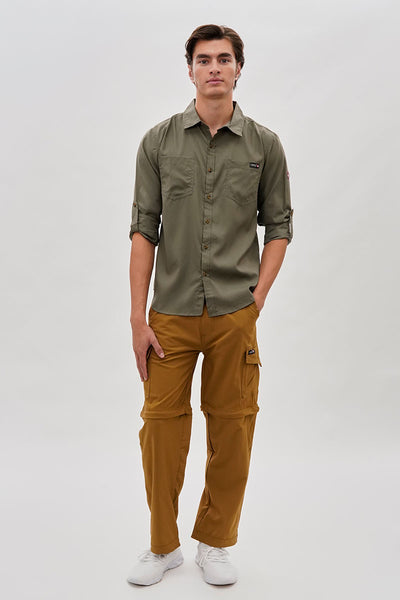 Canada Weather Gear Utility Ripstop Casual Shirt - Olive - Mens Casual Shirts - International Clothiers
