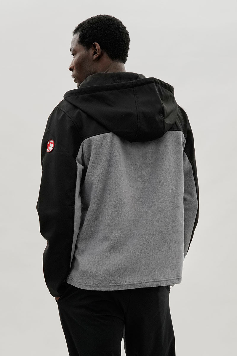 Canada Weather Gear Colour Block Half Zip Hoodie - Grey - Mens Hoodies & Sweatshirts - International Clothiers