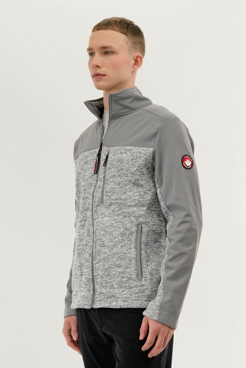 Canada Weather Gear Fleece Lightweight Jacket - Grey - Mens Lightweight Jackets - International Clothiers