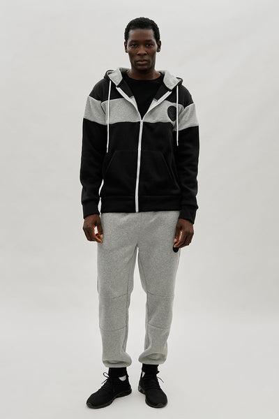 Super Triple Goose Colour Block Zip Up Hoodie - Black - Mens Hoodies & Sweatshirts - International Clothiers