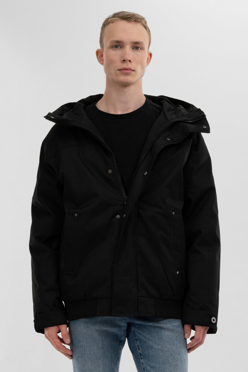 Canada Weather Gear Backpack Strap Bomber Jacket - Black - Mens Bomber Jackets - International Clothiers
