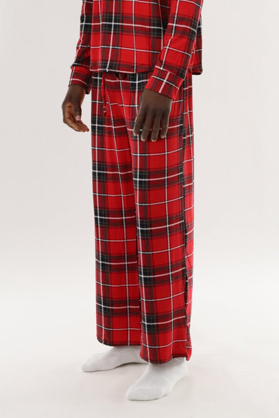 Canada Weather Gear Long Printed Pajama Pants - Red - Mens Pajamas - International Clothiers