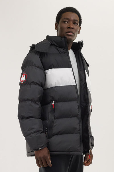 Canada Weather Gear Colour Block Bomber Jacket - Black - Mens Bomber Jackets - International Clothiers