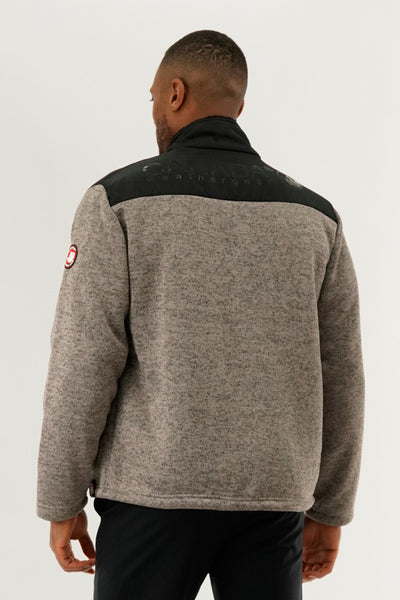 Canada Weather Gear Sherpa Lined Fleece Lightweight Jacket - Taupe - Mens Lightweight Jackets - International Clothiers