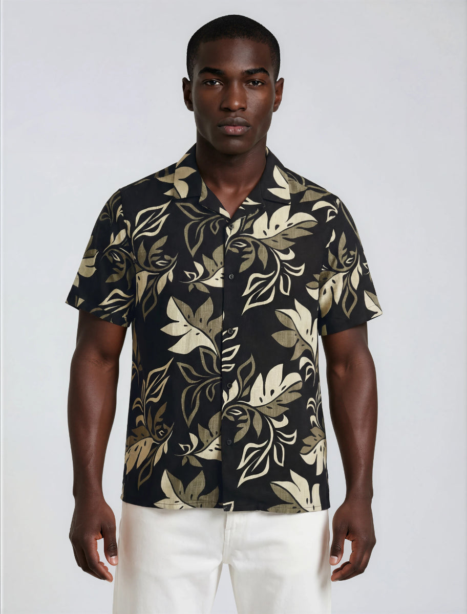 Printed Button Up Shirt