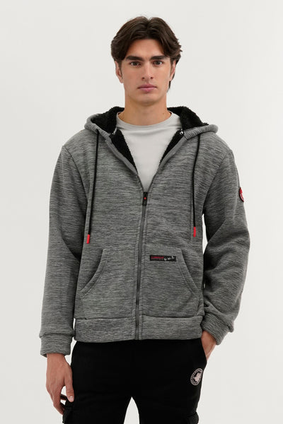Canada Weather Gear Sherpa Lined Lightweight Jacket - Grey - Mens Lightweight Jackets - International Clothiers