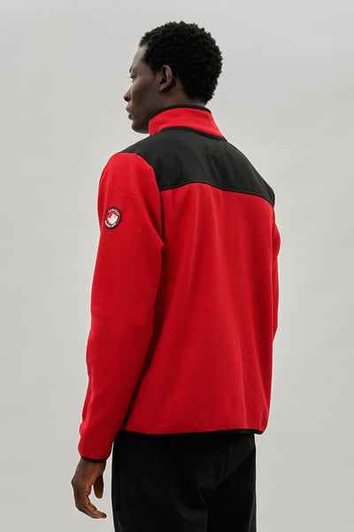 Canada Weather Gear Colour Block Fleece Lightweight Jacket - Red - Mens Lightweight Jackets - International Clothiers