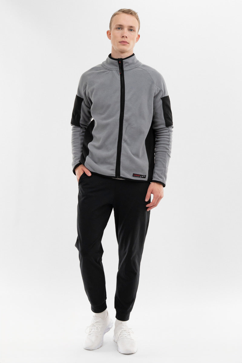 Canada Weather Gear Zip Up Utility Pocket Lightweight Jacket - Grey - Mens Lightweight Jackets - International Clothiers