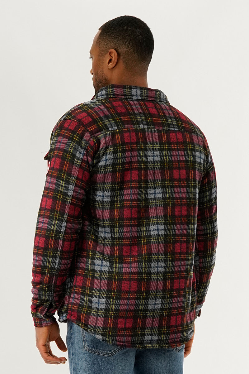 Canada Weather Gear Plaid Lightweight Jacket - Red - Mens Lightweight Jackets - International Clothiers