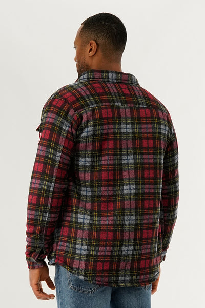 Canada Weather Gear Plaid Lightweight Jacket - Red - Mens Lightweight Jackets - International Clothiers