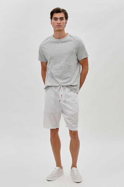 Canada Weather Gear Vintage Textured Tie Waist Shorts - White - Mens Shorts & Capris - International Clothiers