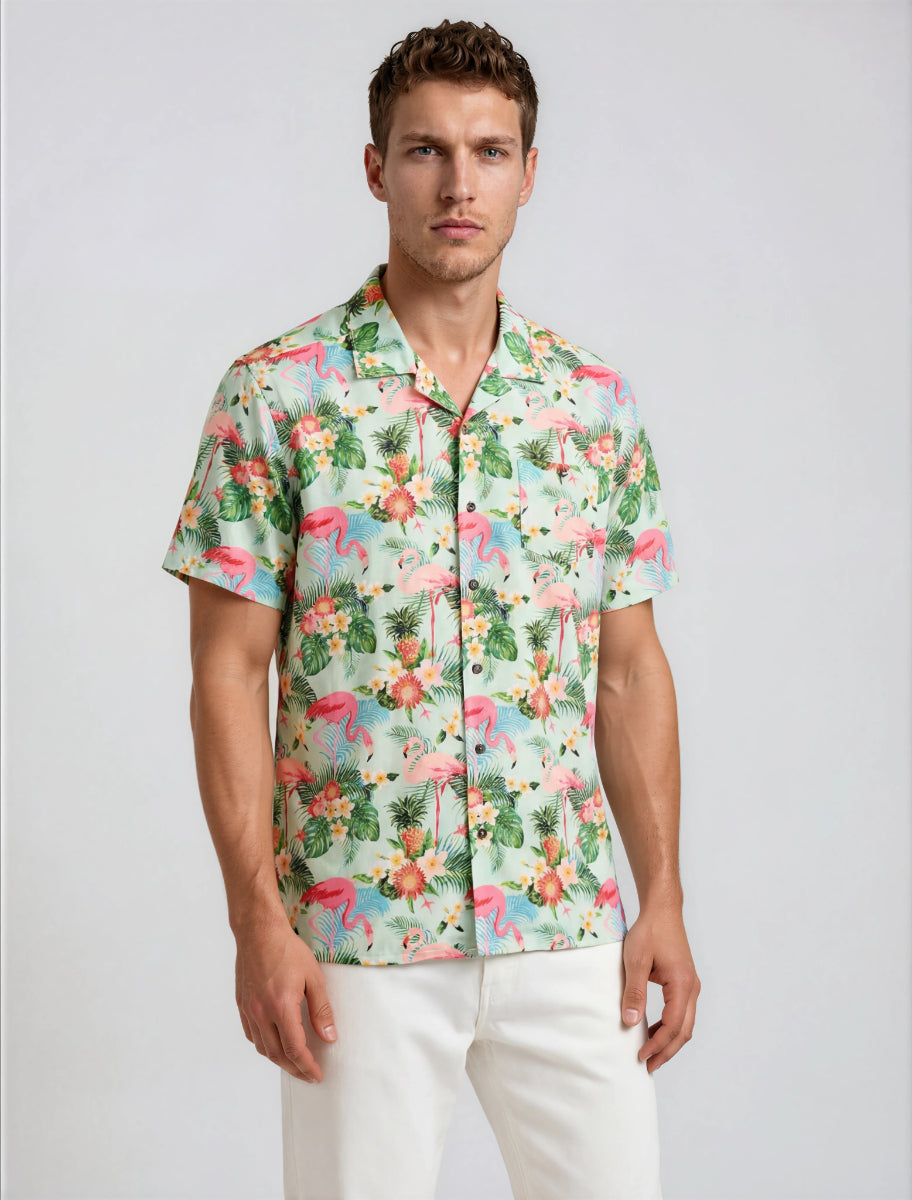 Printed Short Sleeve Shirt - Multi