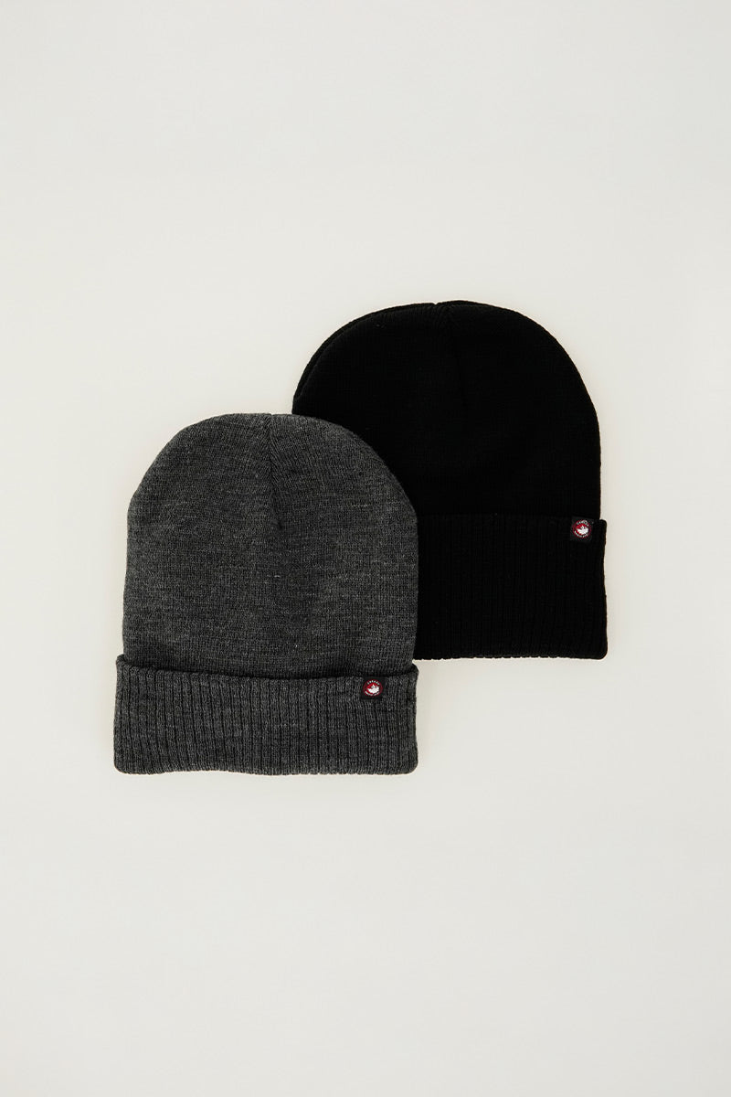 Canada Weather Gear Two-Pack Knit Hat - Grey - Mens Hats - International Clothiers