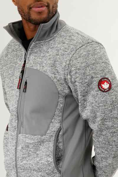Canada Weather Gear Fleece Lightweight Jacket - Grey - Mens Lightweight Jackets - International Clothiers