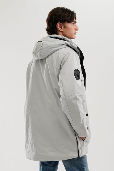 Canada Weather Gear Faux Fur Lined Hood Parka Jacket - Stone - Mens Parka Jackets - International Clothiers
