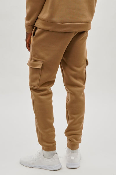 Canada Weather Gear Basic Cargo Joggers - Beige - Mens Joggers & Sweatpants - International Clothiers