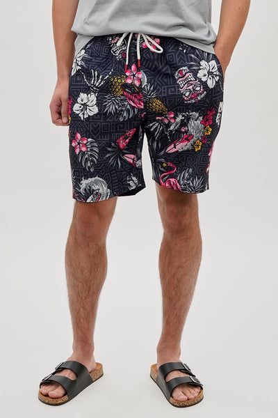 Canada Weather Gear Floral Swim Shorts - Black - Mens Shorts & Capris - International Clothiers