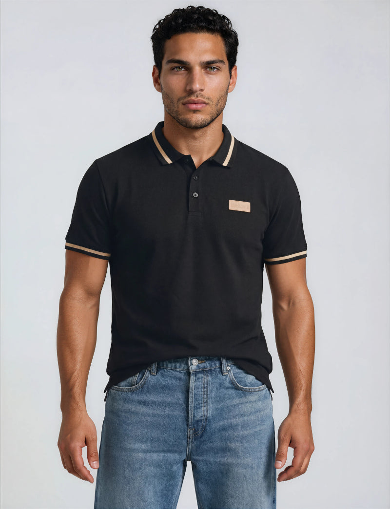 Contrast Polo - Black