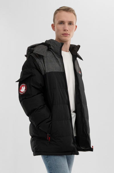 Canada Weather Gear Removable Sleeve Bomber Jacket - Black - Mens Bomber Jackets - International Clothiers
