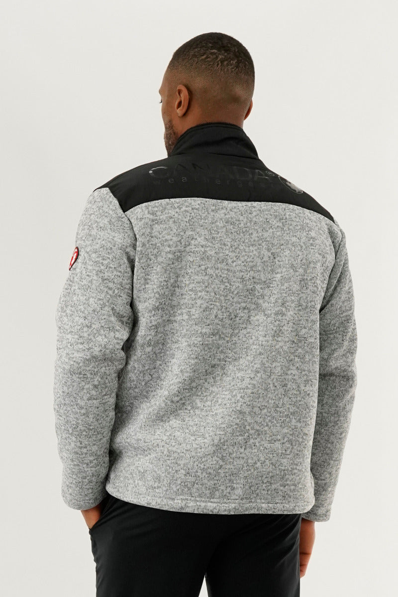 Canada Weather Gear Sherpa Lined Fleece Lightweight Jacket - Grey - Mens Lightweight Jackets - International Clothiers