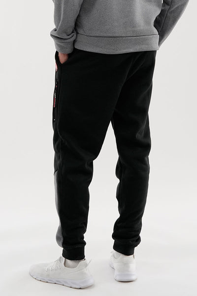 Canada Weather Gear Fleece Contrast Insert Joggers - Black - Mens Joggers & Sweatpants - International Clothiers