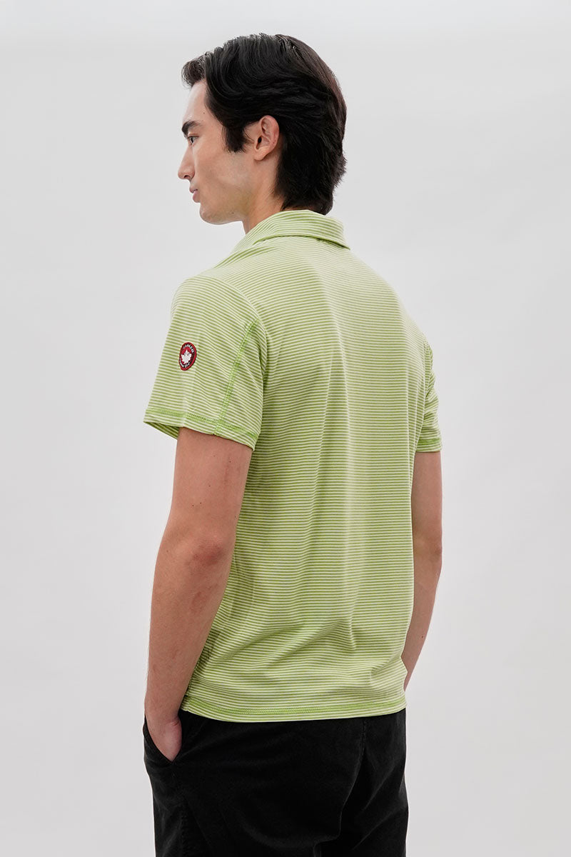 Canada Weather Gear Striped Polo Shirt - Green - Mens Polo Shirts - International Clothiers