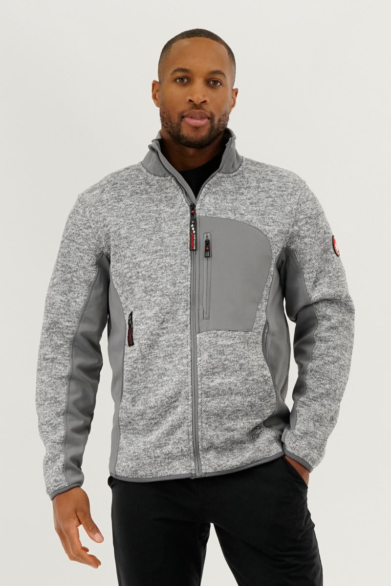 Canada Weather Gear Fleece Lightweight Jacket - Grey - Mens Lightweight Jackets - International Clothiers