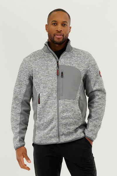Canada Weather Gear Fleece Lightweight Jacket - Grey - Mens Lightweight Jackets - International Clothiers