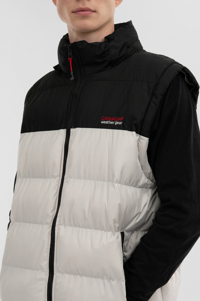 Canada Weather Gear Removable Sleeve Bomber Jacket - White - Mens Bomber Jackets - International Clothiers