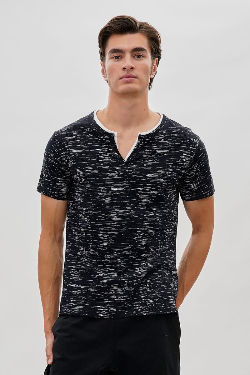 Canada Weather Gear Vintage Short Sleeve Henley Tee - Navy - Mens Tees & Tank Tops - International Clothiers