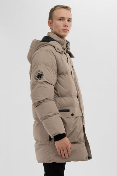 Canada Weather Gear Puffer Parka Jacket - Beige - Mens Parka Jackets - International Clothiers