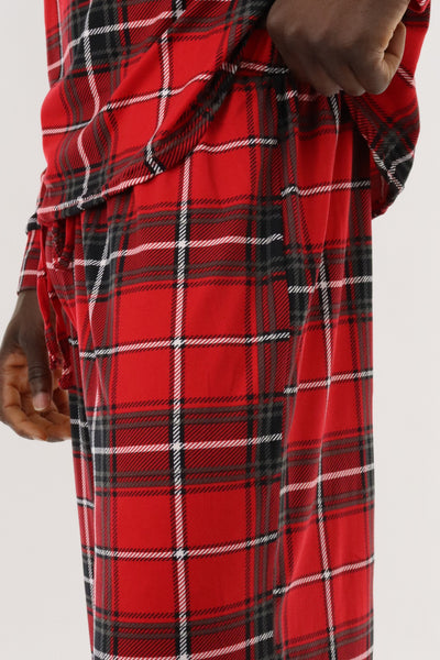 Canada Weather Gear Long Printed Pajama Pants - Red - Mens Pajamas - International Clothiers