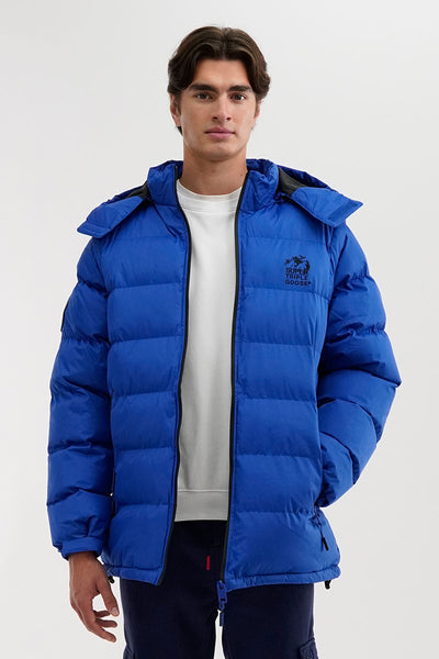 Super Triple Goose Zip Off Sleeve Bomber Jacket - Blue - Mens Bomber Jackets - International Clothiers