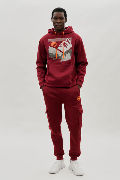 Canada Weather Gear Basic Cargo Joggers - Red - Mens Joggers & Sweatpants - International Clothiers
