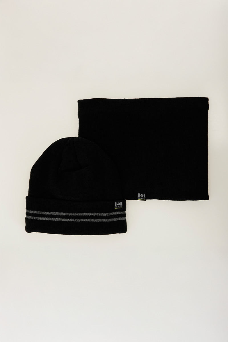 Canada Work Gear Two Piece Set Gaiter and Hat - Black - Mens Hats - International Clothiers