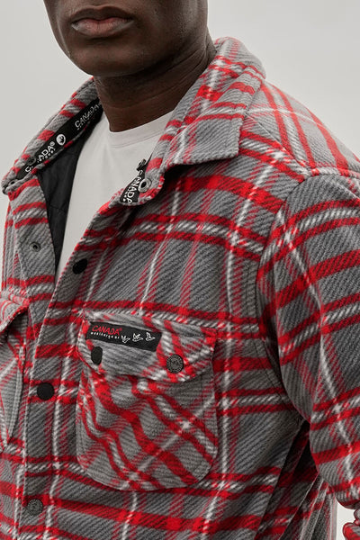 Canada Weather Gear Plaid Hooded Lightweight Jacket - Grey - Mens Lightweight Jackets - International Clothiers