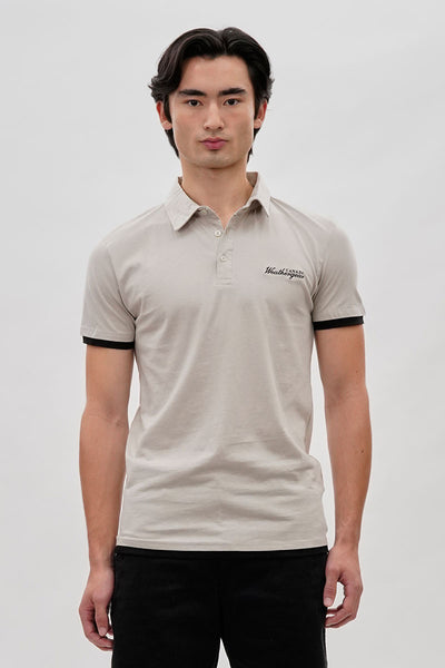 Canada Weather Gear Vintage Short Sleeve Polo Shirt - Stone - Mens Polo Shirts - International Clothiers