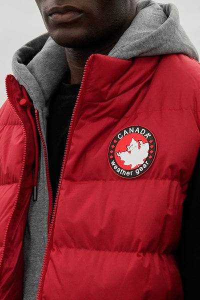 Canada Weather Gear Hooded Puffer Vest - Red - Mens Vests - International Clothiers