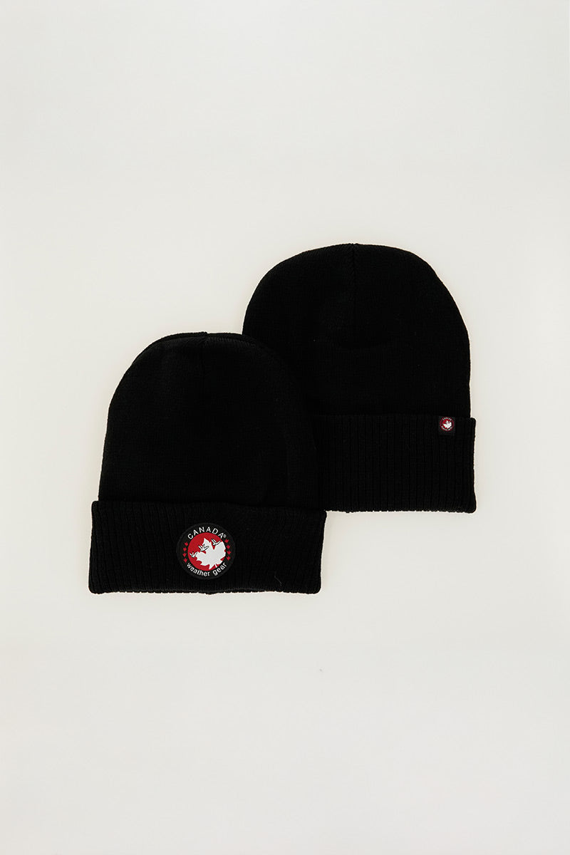 Canada Weather Gear Two-Pack Knit Hat - Black - Mens Hats - International Clothiers