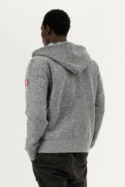 Canada Weather Gear Plaid Lined Zip Up Knit Hoodie - Grey - Mens Hoodies & Sweatshirts - International Clothiers