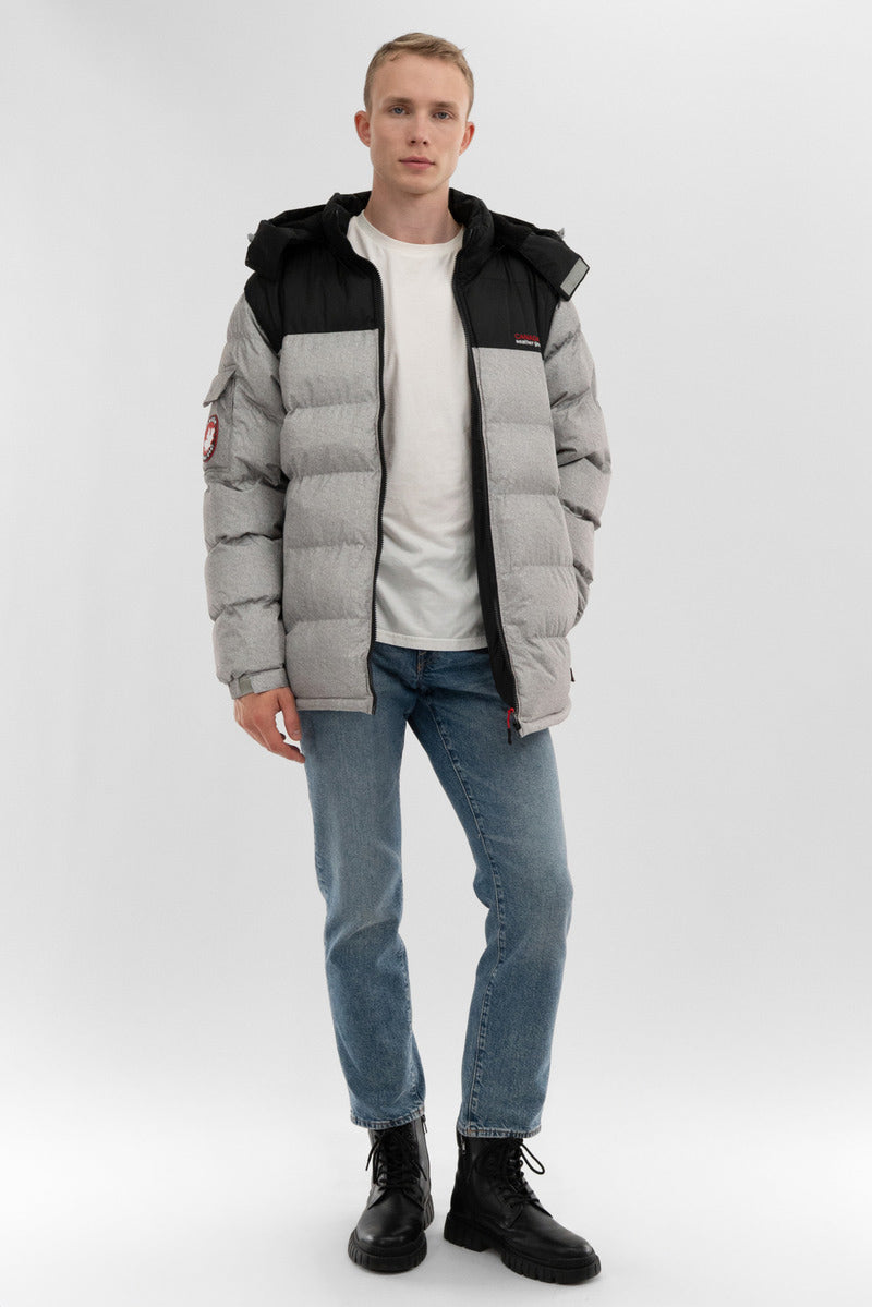 Canada Weather Gear Removable Sleeve Bomber Jacket - Grey - Mens Bomber Jackets - International Clothiers