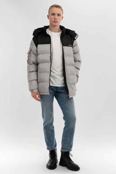 Canada Weather Gear Removable Sleeve Bomber Jacket - Grey - Mens Bomber Jackets - International Clothiers