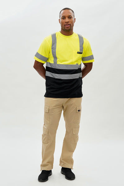 Canada Work Gear Hi-Vis Short Sleeve Tee - Yellow - Mens Tees & Tank Tops - International Clothiers