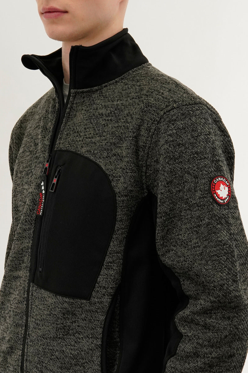 Canada Weather Gear Fleece Lightweight Jacket - Black - Mens Lightweight Jackets - International Clothiers
