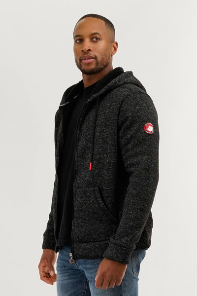 Canada Weather Gear Sherpa Lined Lightweight Jacket - Black - Mens Lightweight Jackets - International Clothiers